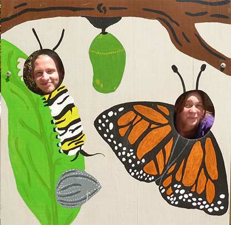 Ryne (formerly, Guest Realtions) and Sara (formerly, Ranger) at the Butterfly Festival.