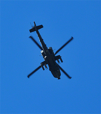 Apache, leaving the Museum's airspace.